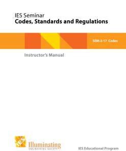 Intermediate Seminar: Codes, Standards, & Regulations - SEM-2-17 – Instructor Materials