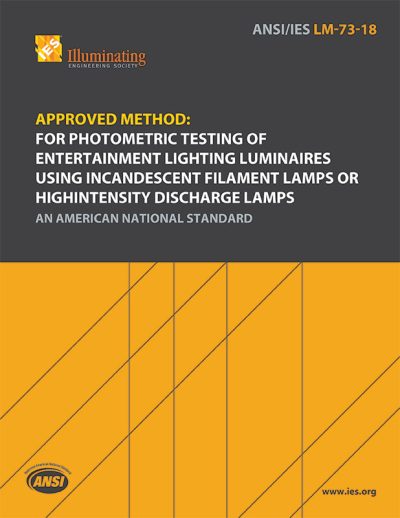 Approved Method: Photometric Testing of Entertainment Lighting Luminaires Using Incandescent Filament Lamps or High Intensity Discharge Lamps