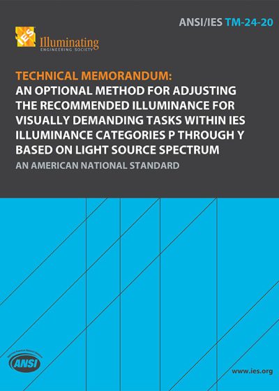 Technical Memorandum: An Optional Method for Adjusting the Recommended Illuminance for Visually Demanding Tasks within IES Illuminance Categories P through Y Based on Light Source Spectrum